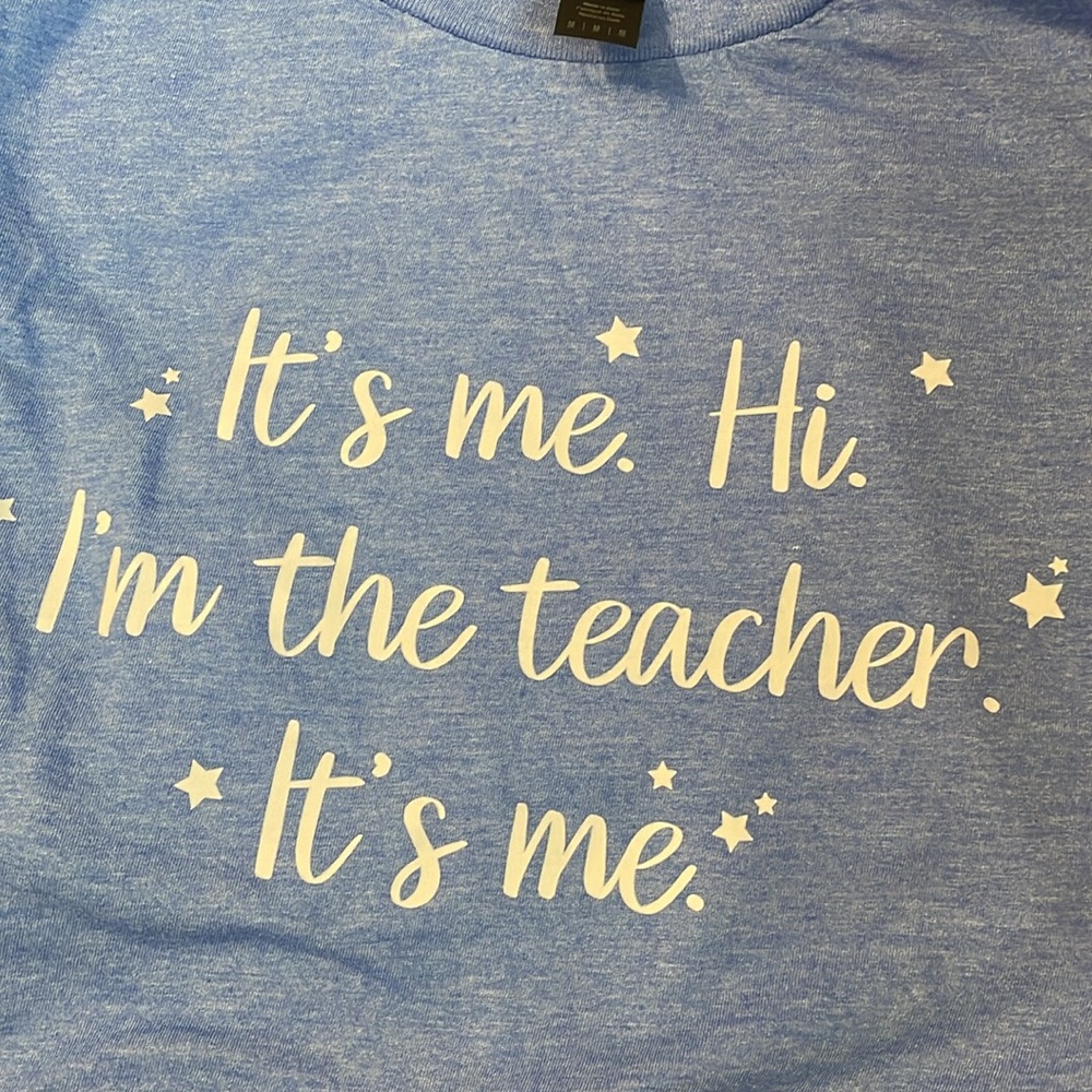 Taylor Swift inspired teacher tee, size M